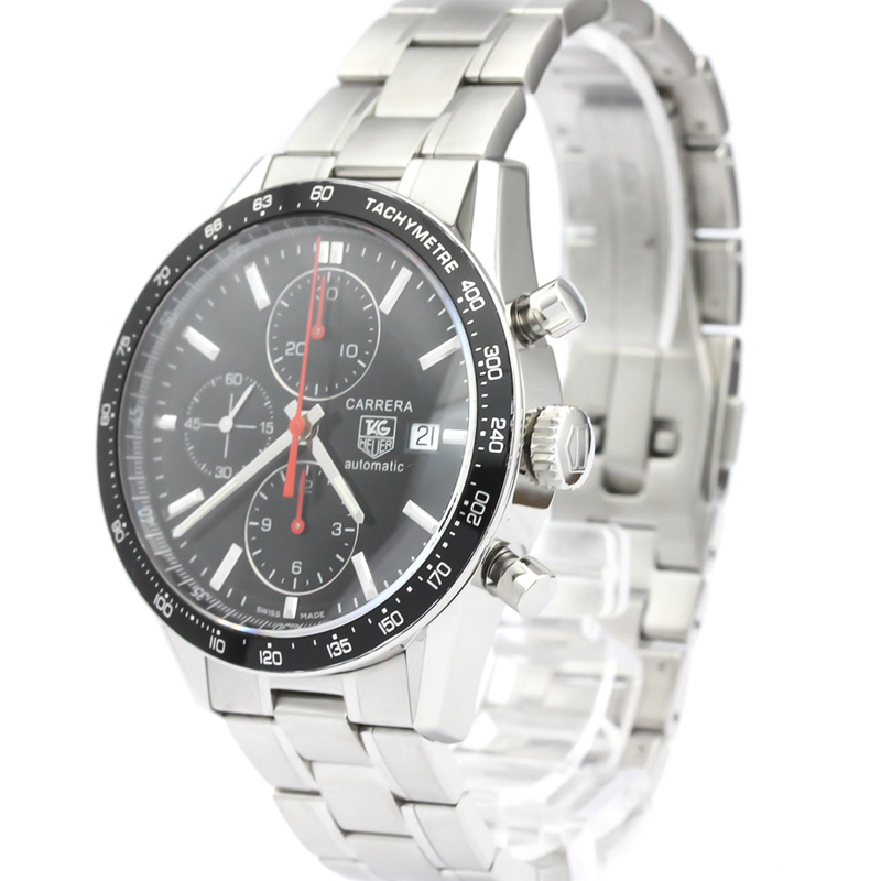 

Tag Heuer Black Stainless Steel Carrera Chronograph Cv2014 Men's Wristwatch
