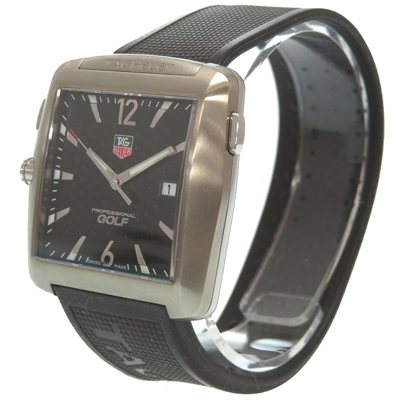 

Tag Heuer Black Titanium and Rubber Professional Golf Wae