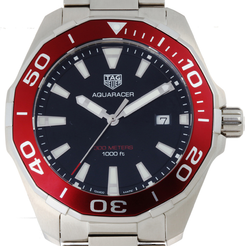 

Tag Heuer Black Stainless Steel Aquaracer Way101B Men's Wristwatch