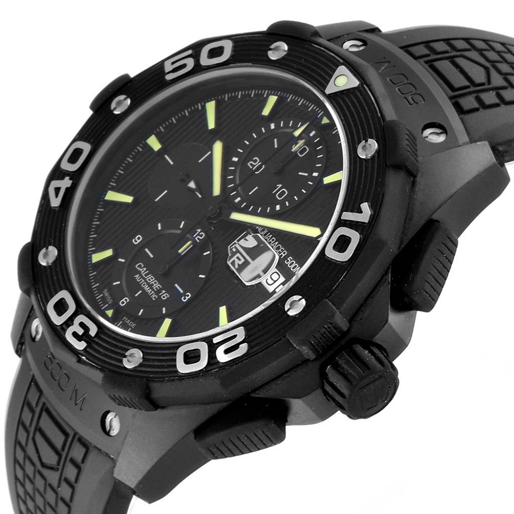 

Tag Heuer Black Titanium and Rubber Aquaracer Calibre