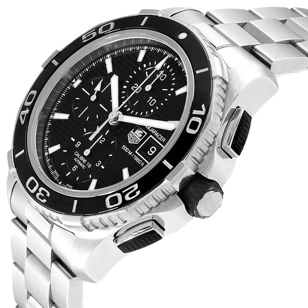 

Tag Heuer Black Stainless Steel Aquaracer CAK2110 Men's Wristwatch