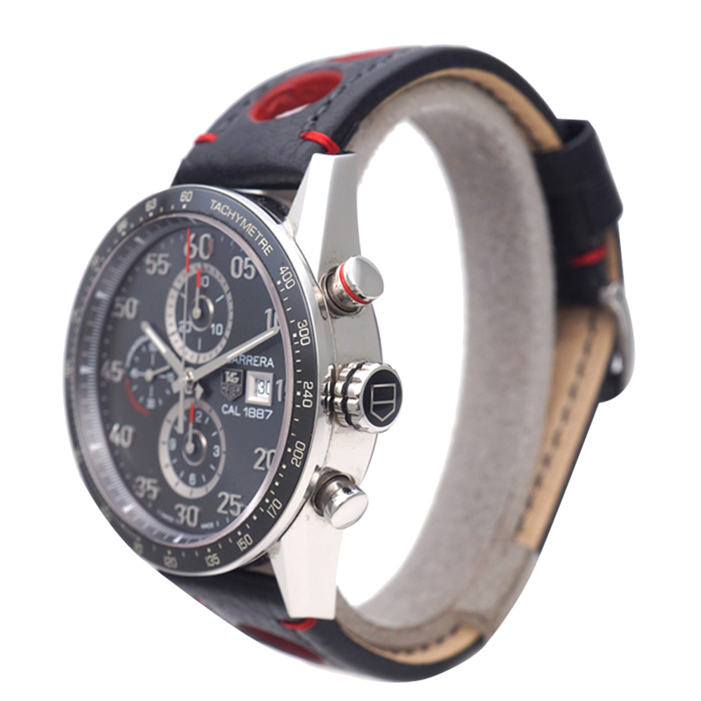 

Tag Heuer Black Stainless Steel Carrera Caliber