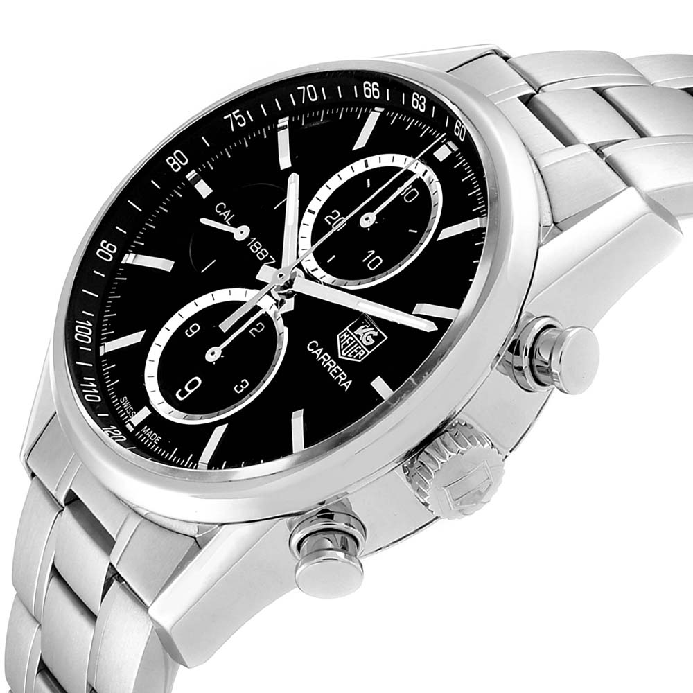 

Tag Heuer Black Stainless Steel Carrera Tachymeter CAR2110 Men's Wristwatch