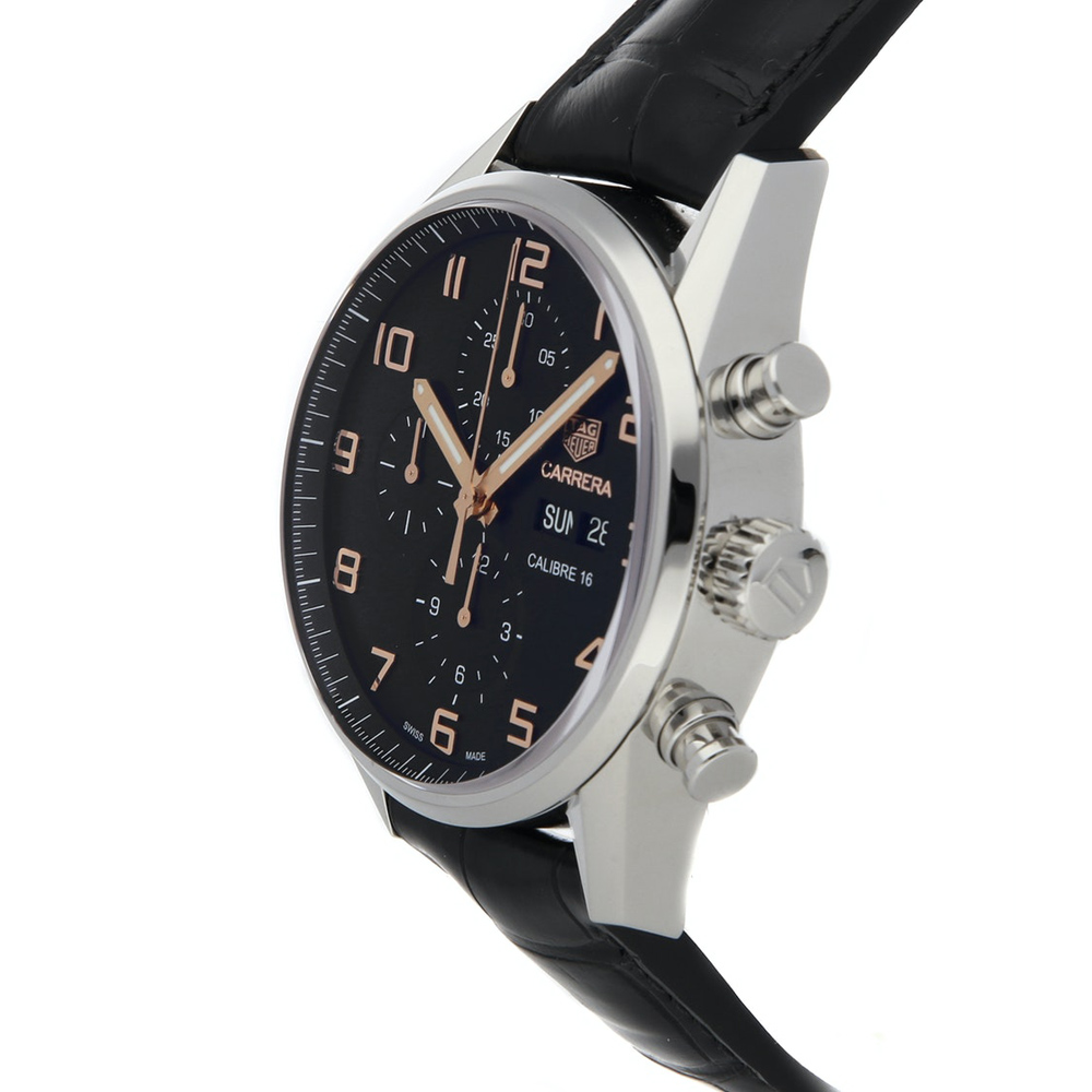

Tag Heuer Black Stainless Steel Carrera Chronograph CV2A1AB.FC6379 Men's Wristwatch