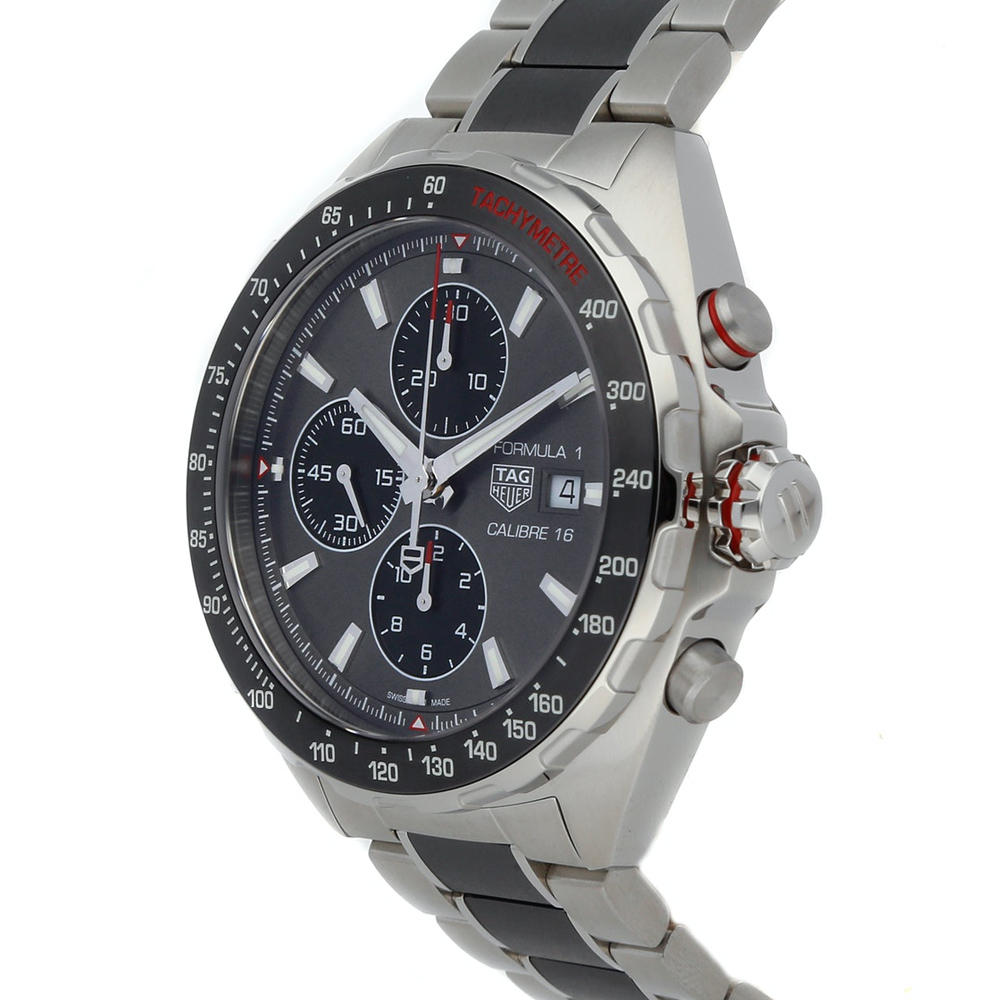 

Tag Heuer Grey Ceramic And Stainless Steel Formula