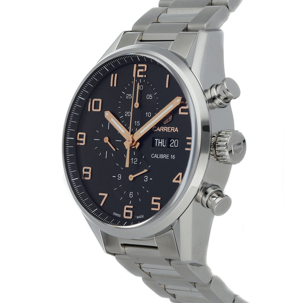

Tag Heuer Black Stainless Steel Carrera Chronograph CV2A1AB.BA0738 Men's Wristwatch
