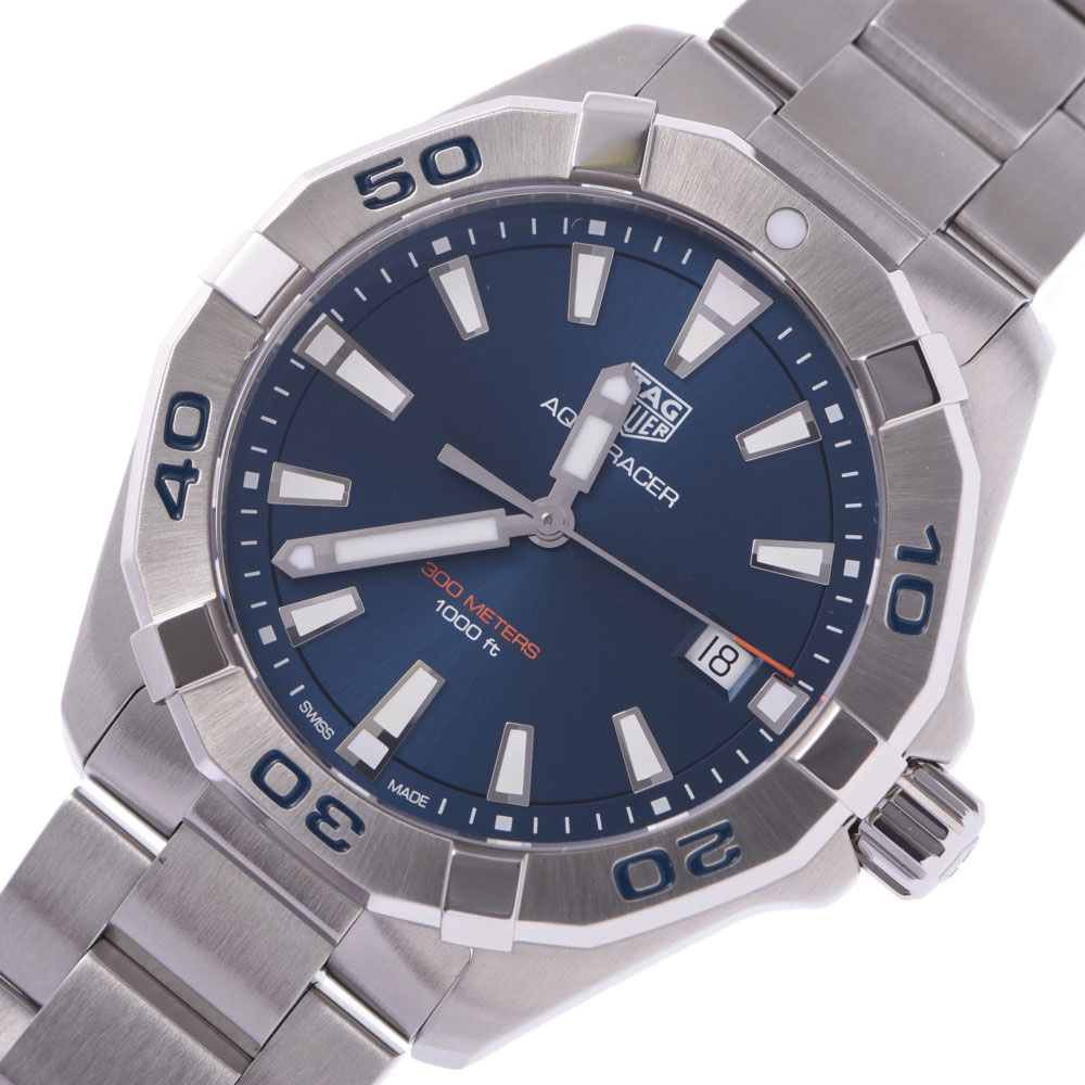 

Tag Heuer Blue Stainless Steel Aquaracer WBD1112 Men's Wristwatch