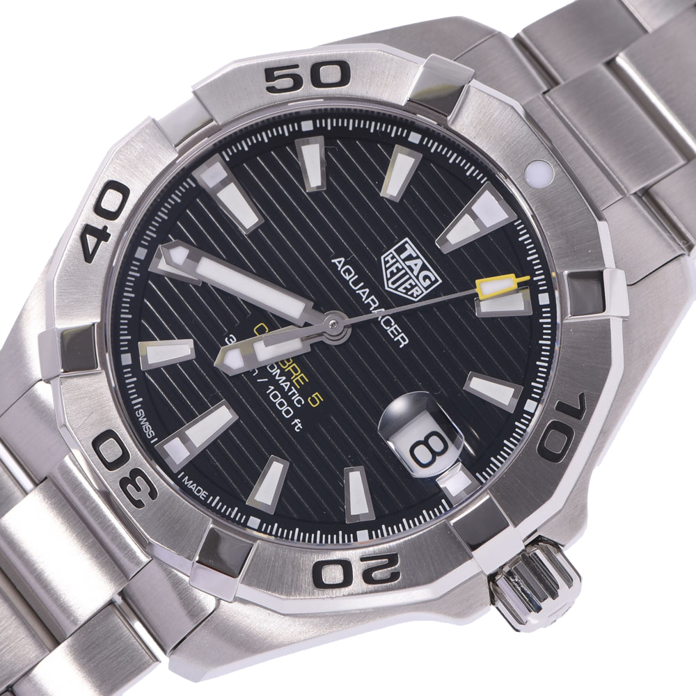 

Tag Heuer Black Stainless Steel Aquaracer WBD21110 Men's Wristwatch