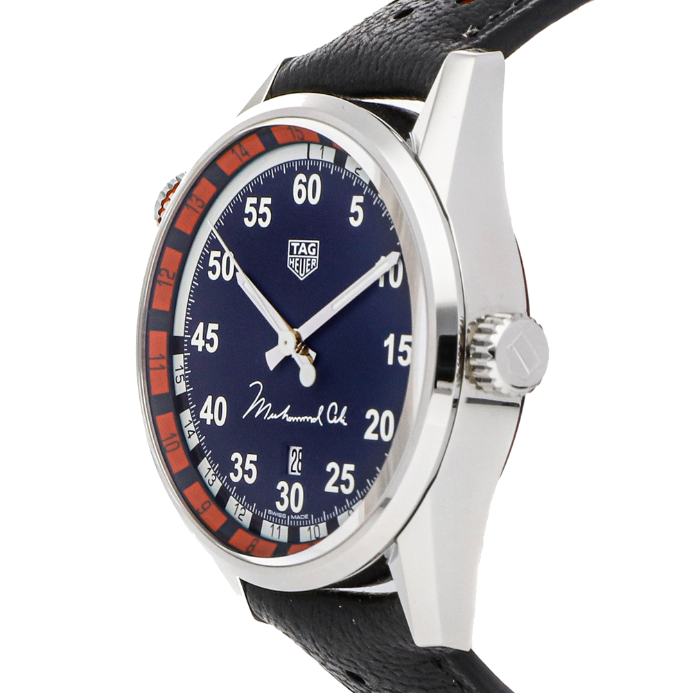 

Tag Heuer Blue Stainless Steel Carrera Calibre