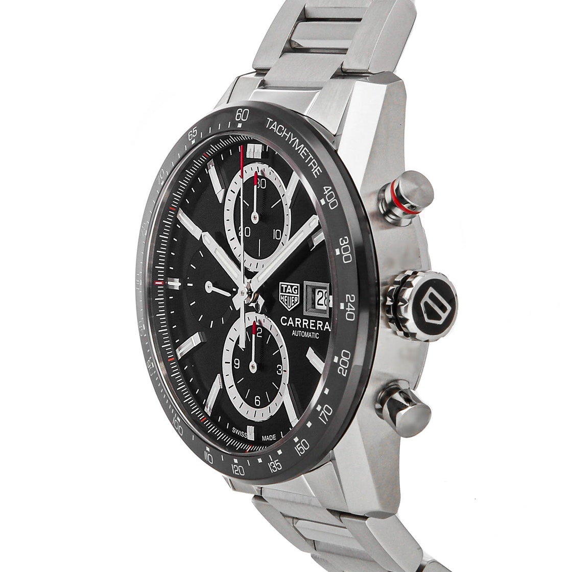 

Tag Heuer Black Stainless Steel Carrera Calibre