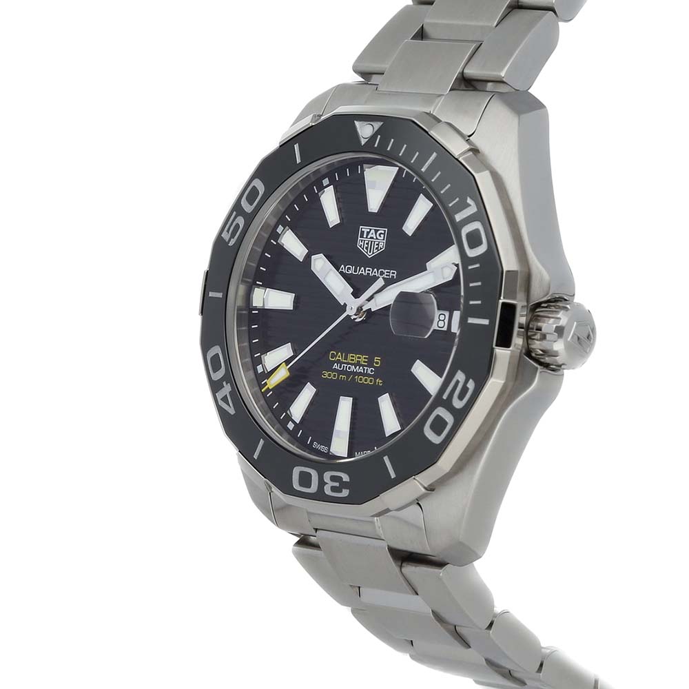 

Tag Heuer Black Stainless Steel Aquaracer Calibre