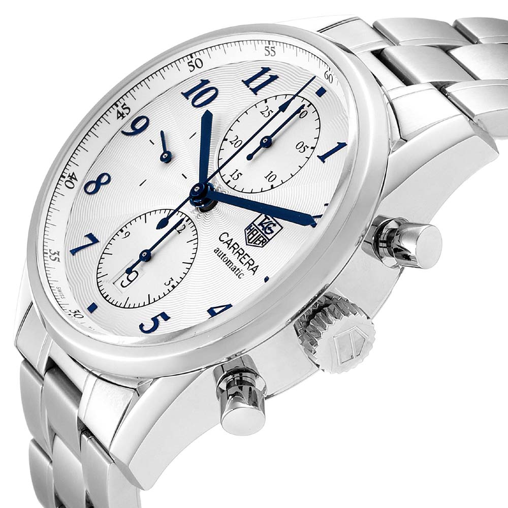 

Tag Heuer Silver Stainless Steel Carrera Heritage Chronograph CAS2111 Men's Wristwatch