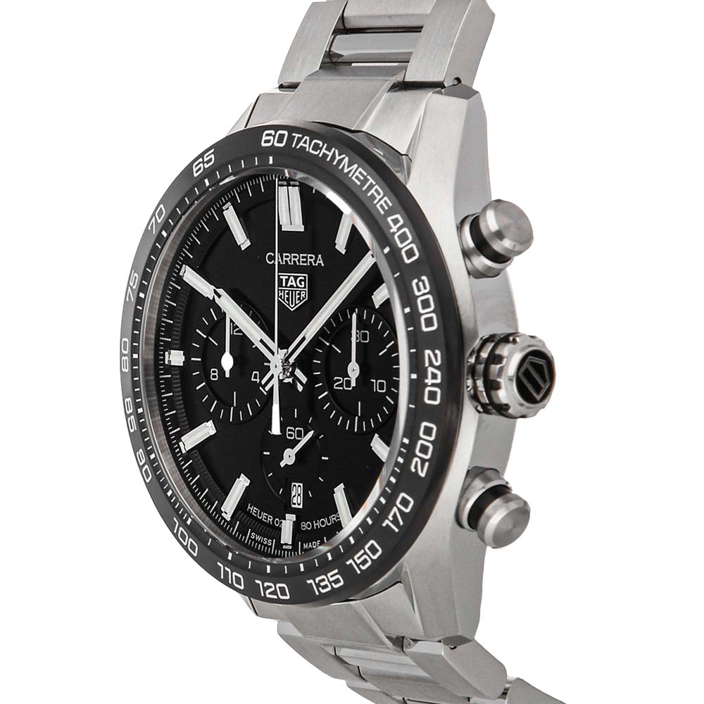 

Tag Heuer Black Stainless Steel Carrera Chronograph CBN2A1B.BA0643 Men's Wristwatch