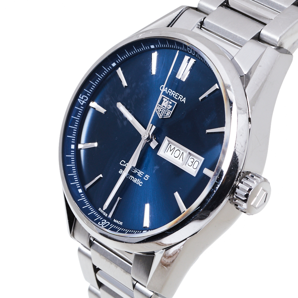 

Tag Heuer Blue Stainless Steel Carrera Caliber