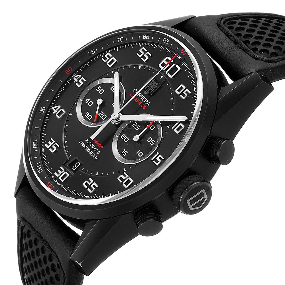 

Tag Heuer Black Titanium Carrera Calibre Flyback CAR2B80 Men's Wristwatch