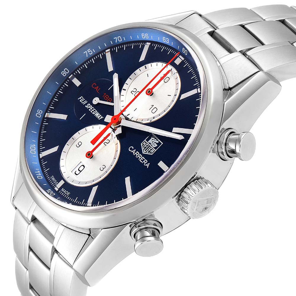 

Tag Heuer Blue Stainless Steel Carrera Fuji Speedway Limited Production CAR211B Men's Wristwatch