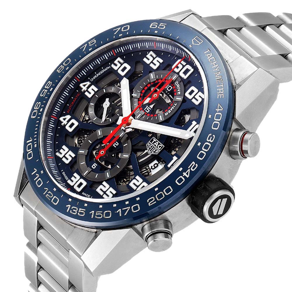 

Tag Heuer Blue Stainless Steel Carrera Red Bull Racing CAR2A1K Men's Wristwatch