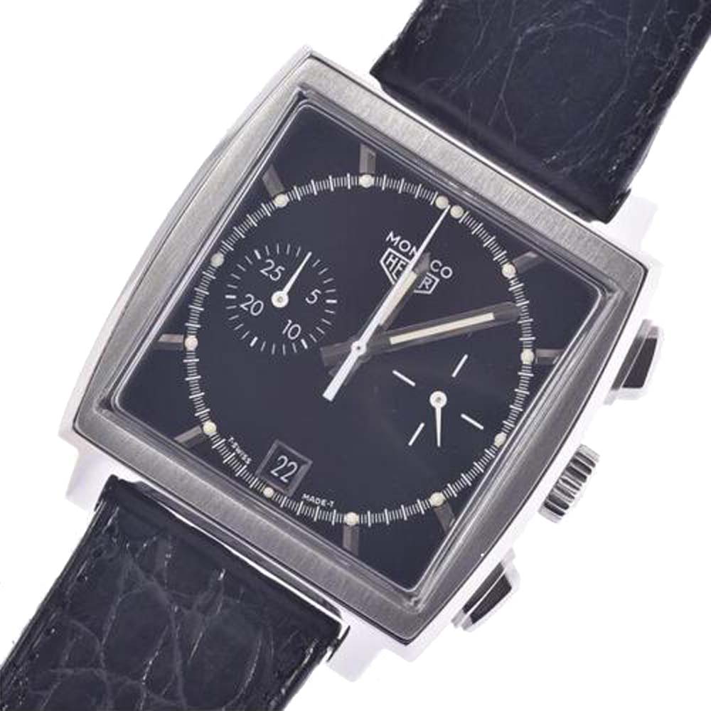 

Tag Heuer Black Stainless Steel Monaco Chronograph CS2110.Fc8119 Automatic Men's Wristwatch