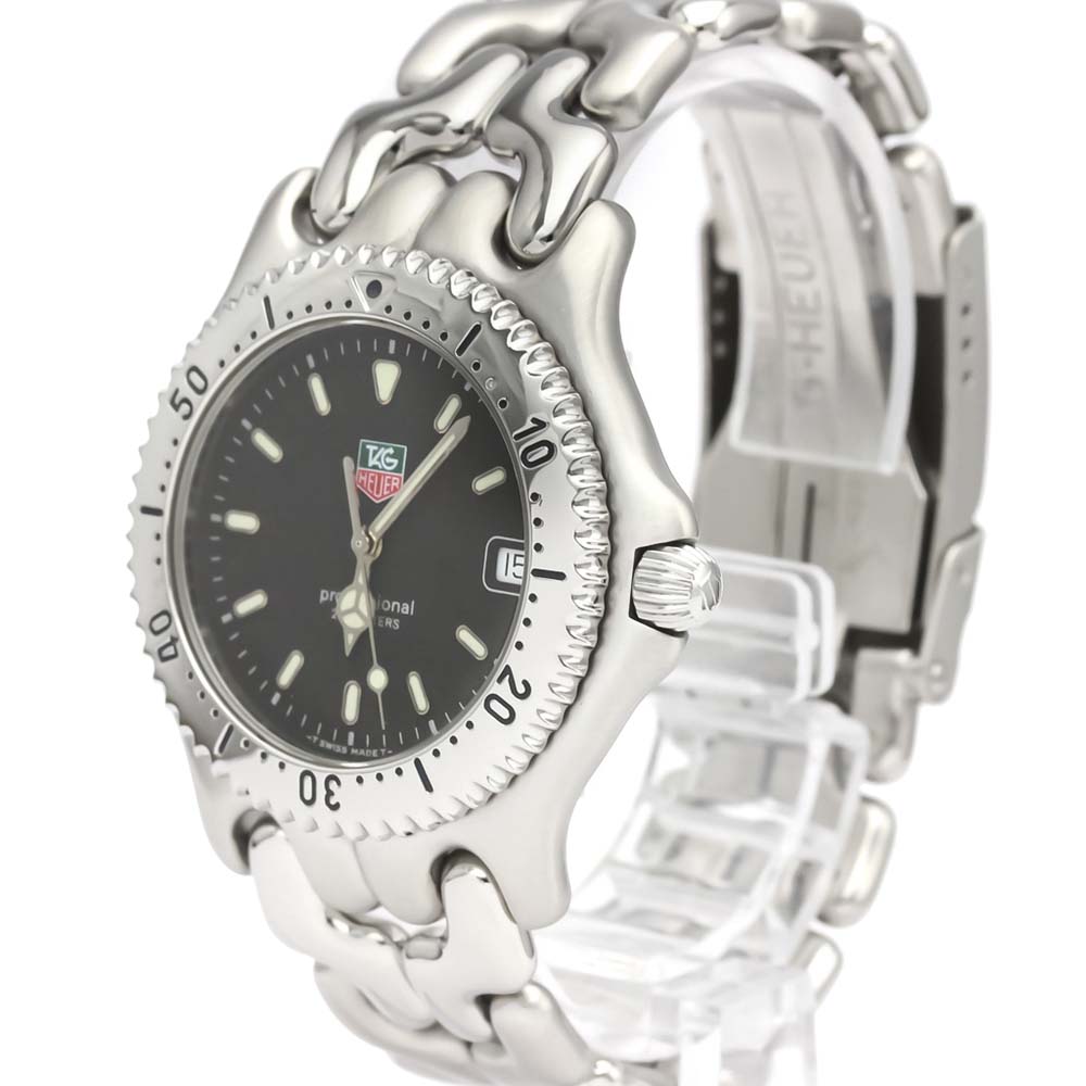 

Tag Heuer Black Stainless Steel Sel Quartz Wg1114 Men's Wristwatch