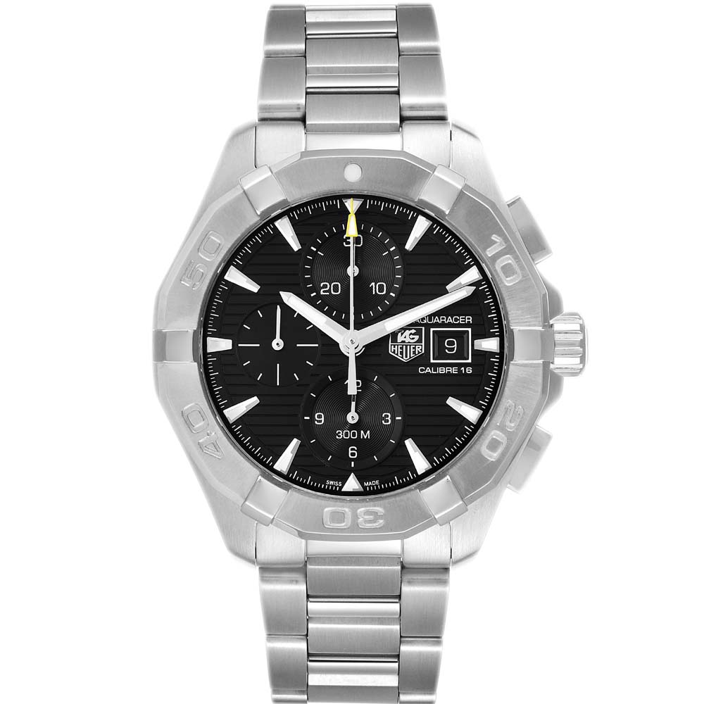

Tag Heuer Black Stainless Steel Aquaracer CAY2110 Men's Wristwatch