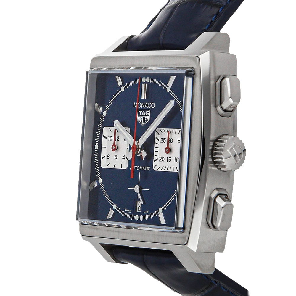 

Tag Heuer Blue Stainless Steel Monaco Calibre Heuer