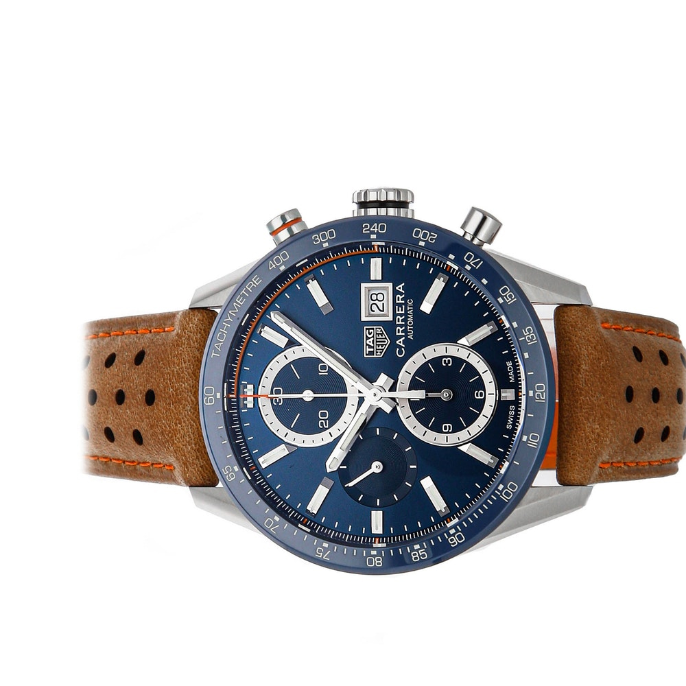 

Tag Heuer Blue Stainless Steel Carrera Calibre