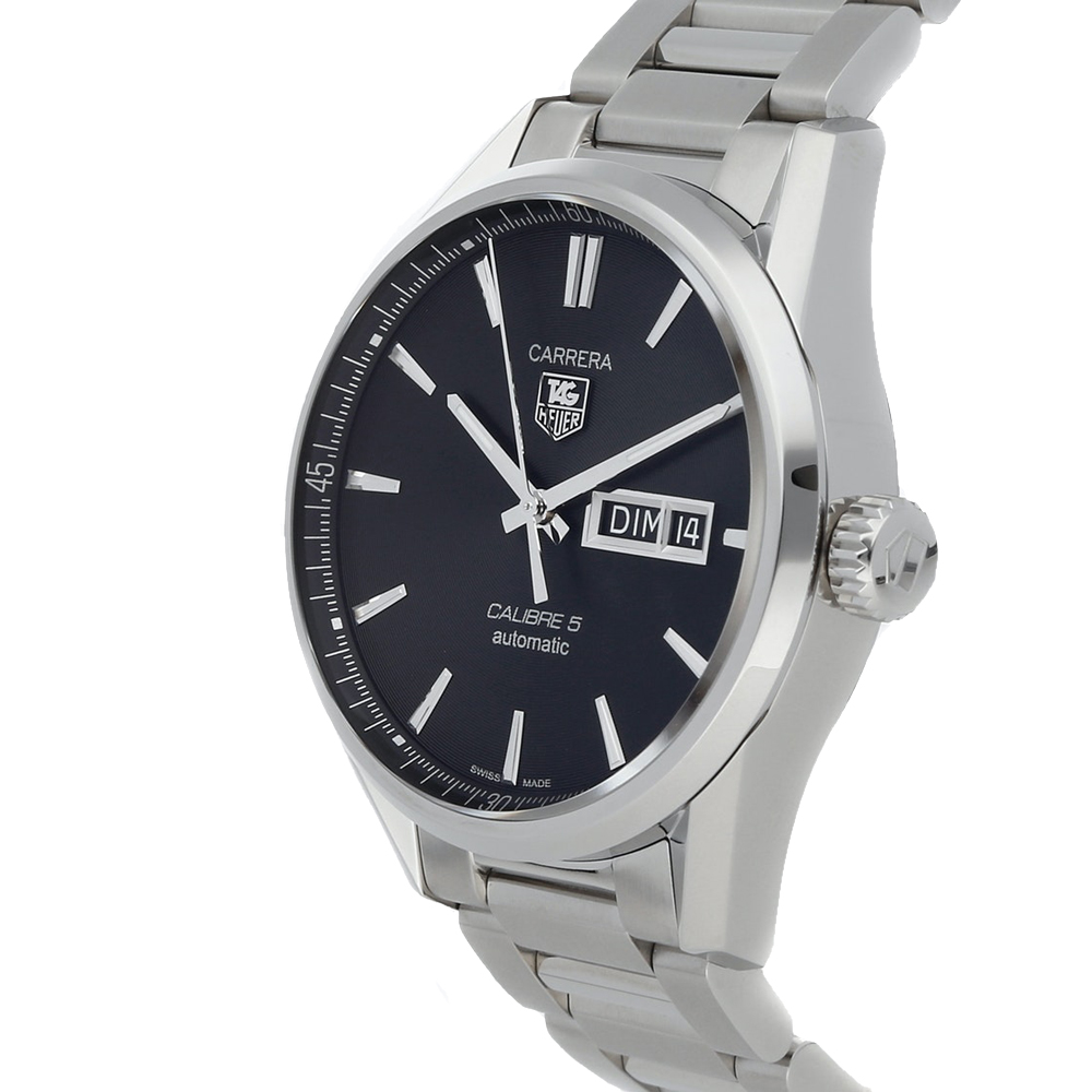 

Tag Heuer Black Stainless Steel Carrera Calibre
