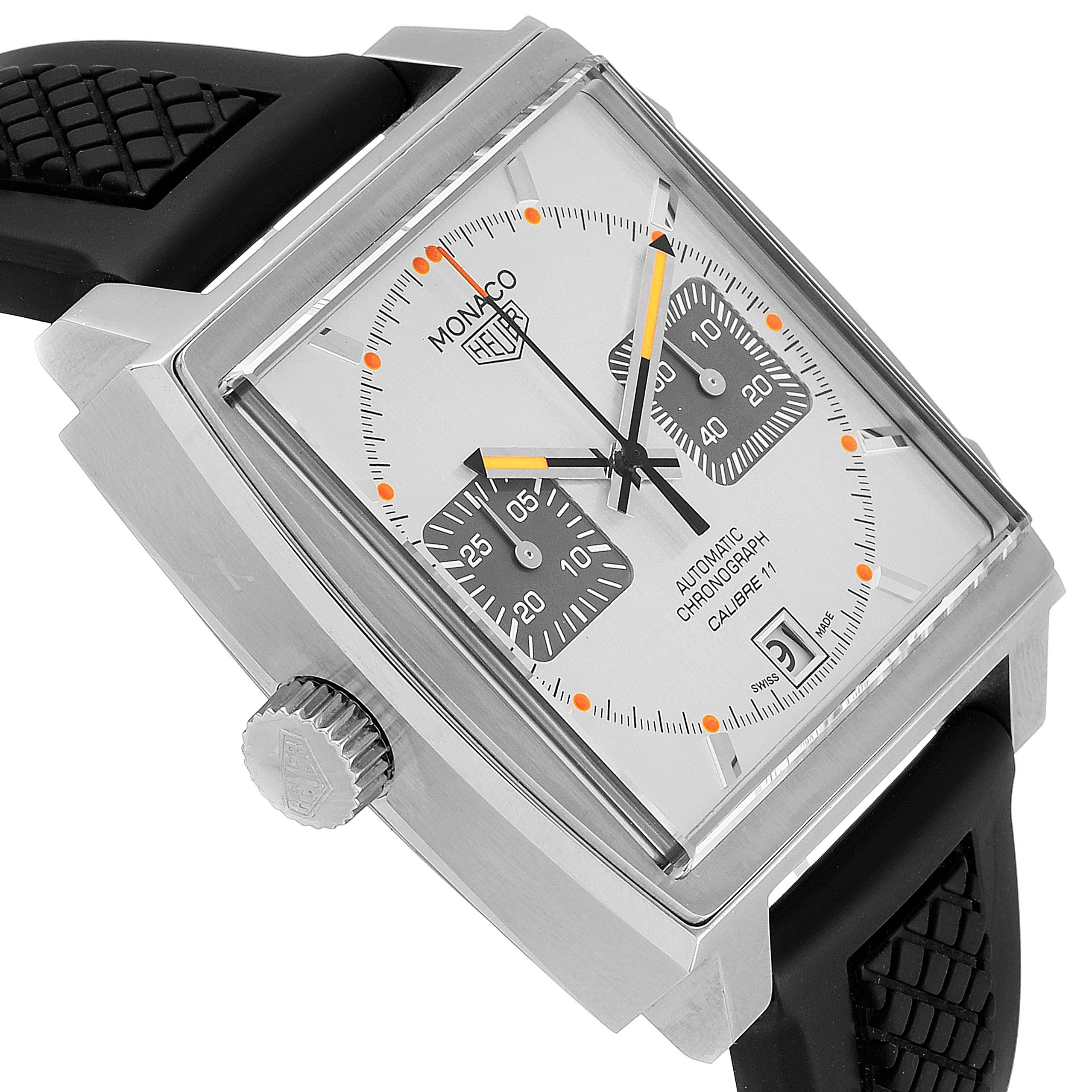 

Tag Heuer Silver Stainless Steel Monaco Limited Production CAW211C Men's Wristwatch