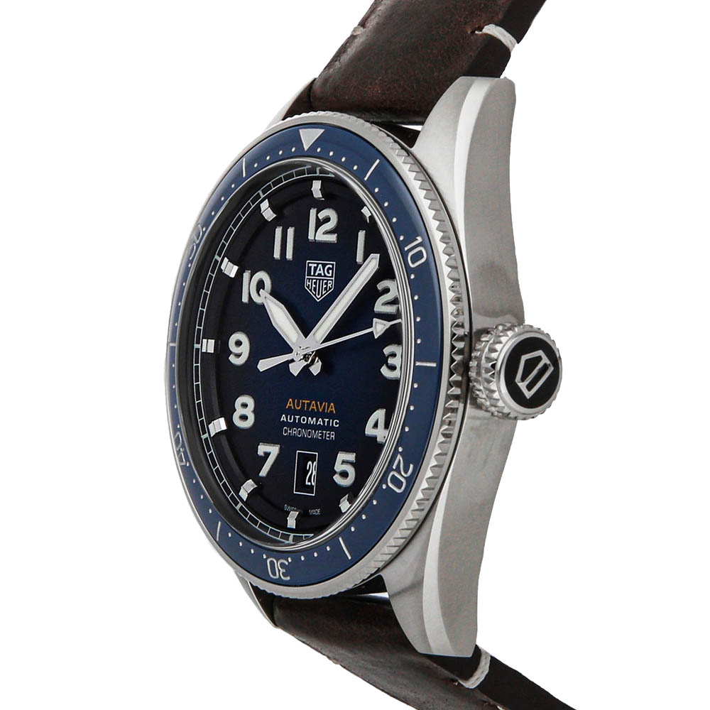 

Tag Heuer Blue Stainless Steel Autavia WBE5116.FC8266 Men's Wristwatch