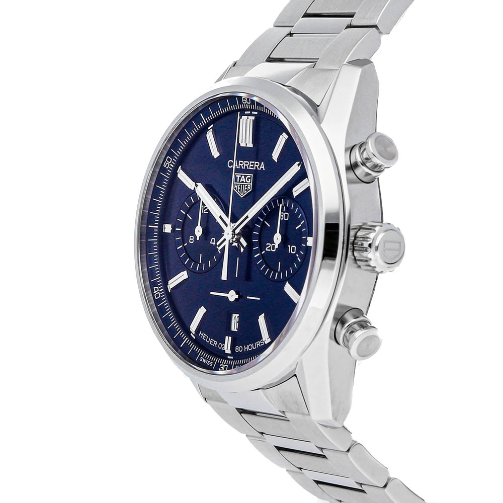 

Tag Heuer Blue Stainless Steel Carrera Chronograph CBN2011.BA0642 Men's Wristwatch