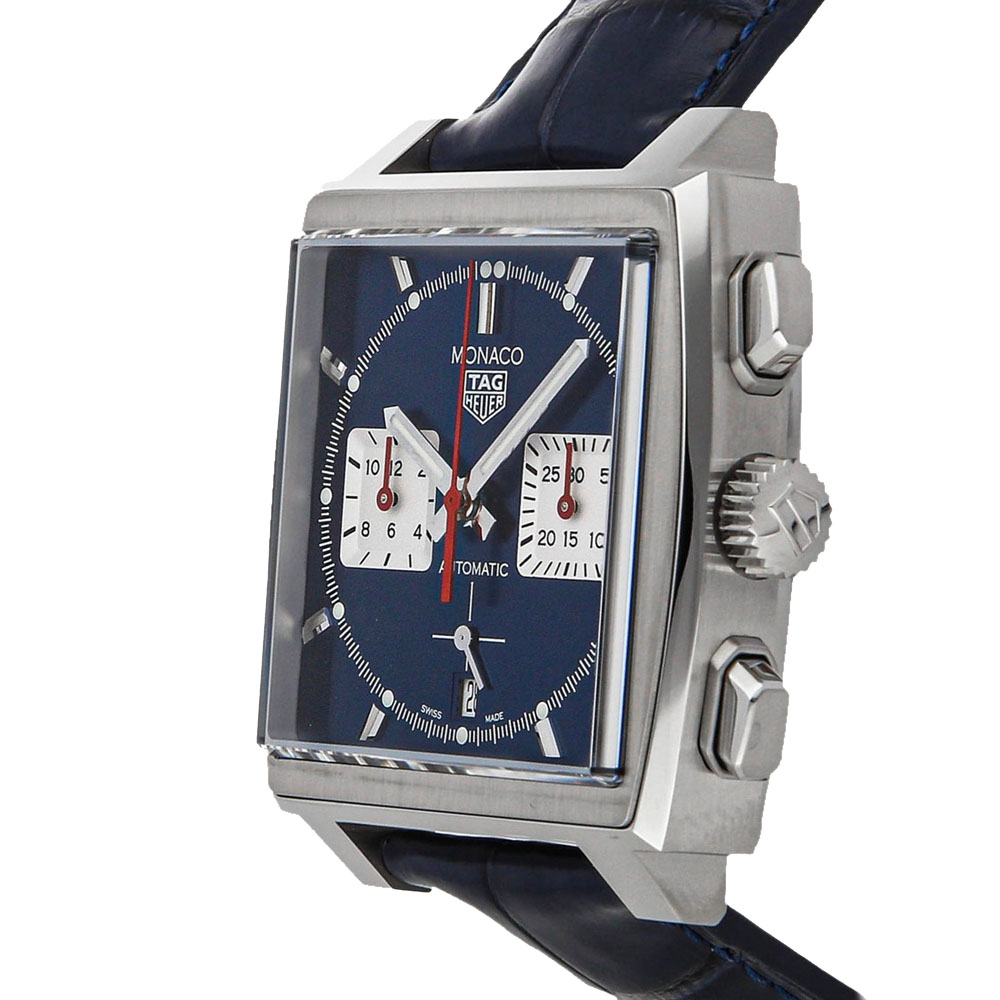 

Tag Heuer Blue Stainless Steel Monaco Calibre Heuer