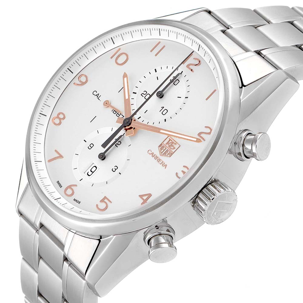 

Tag Heuer Silver Stainless Steel Carrera Chronograph CAR2012 Men's Wristwatch