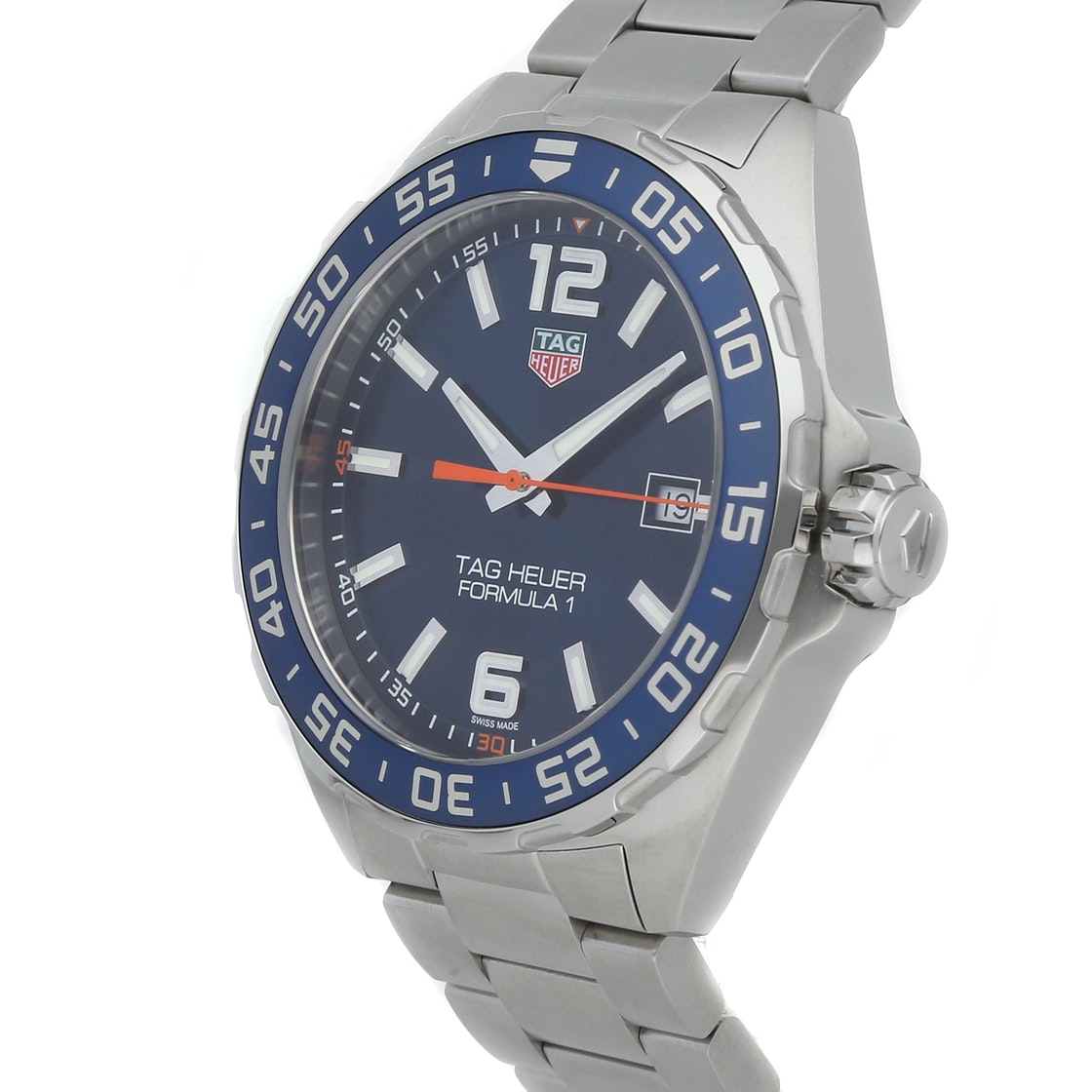 

Tag Heuer Blue Stainless Steel Formula 1 WAZ1010.BA0842 Men's Wristwatch 43 MM