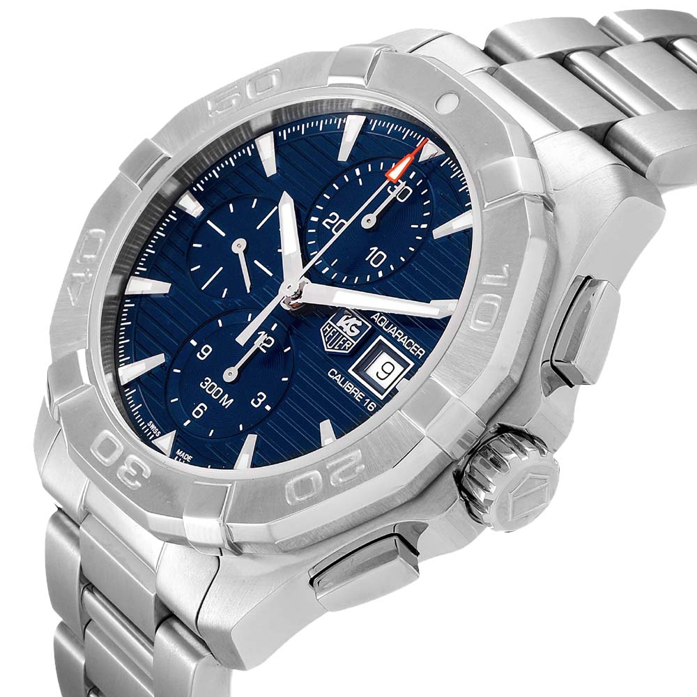 

Tag Heuer Blue Stainless Steel Aquaracer Chronograph CAY2112 Men's Wristwatch 43 MM