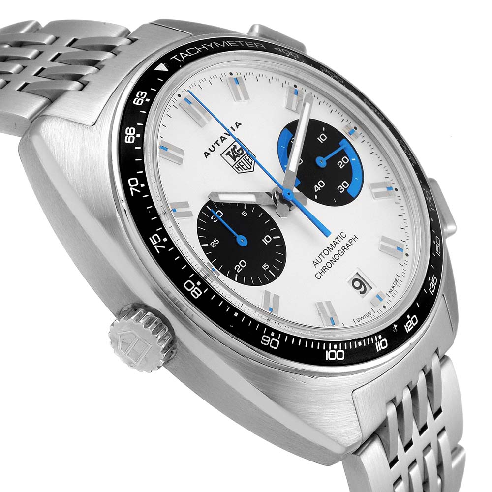 

Tag Heuer Silver Stainless Steel Autavia Automatic Chronograph CY2110 Men's Wristwatch 43 MM