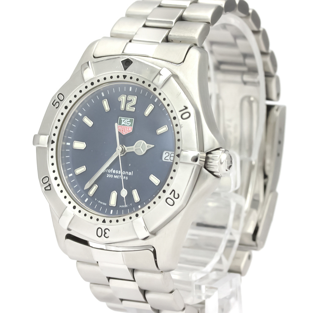 

Tag Heuer Blue Stainless Steel 2000 Classic Wk1113 Quartz Men's Wristwatch 37 MM