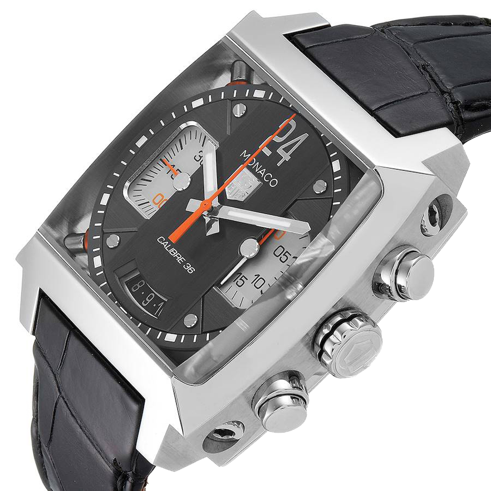 

Tag Heuer Grey Stainless Steel Monaco Twenty Four Chronograph CAL5112 Men's Wristwatch 40.5 MM