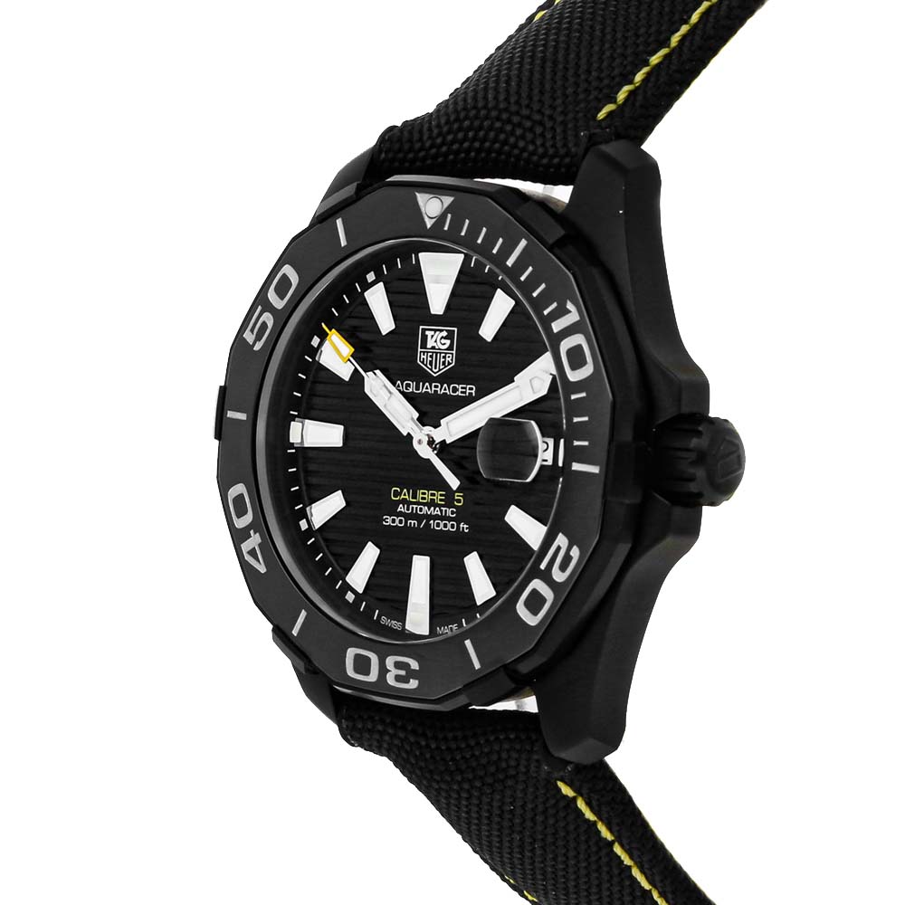 

Tag Heuer Black Blacksteel Aquaracer Calibre 5 WAY218A.FC6362 Men's Wristwatch 41 MM