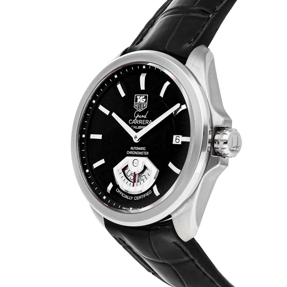 

Tag Heuer Black Stainless Steel Grand Carrera WAV511A.FC6224 Men's Wristwatch 40 MM