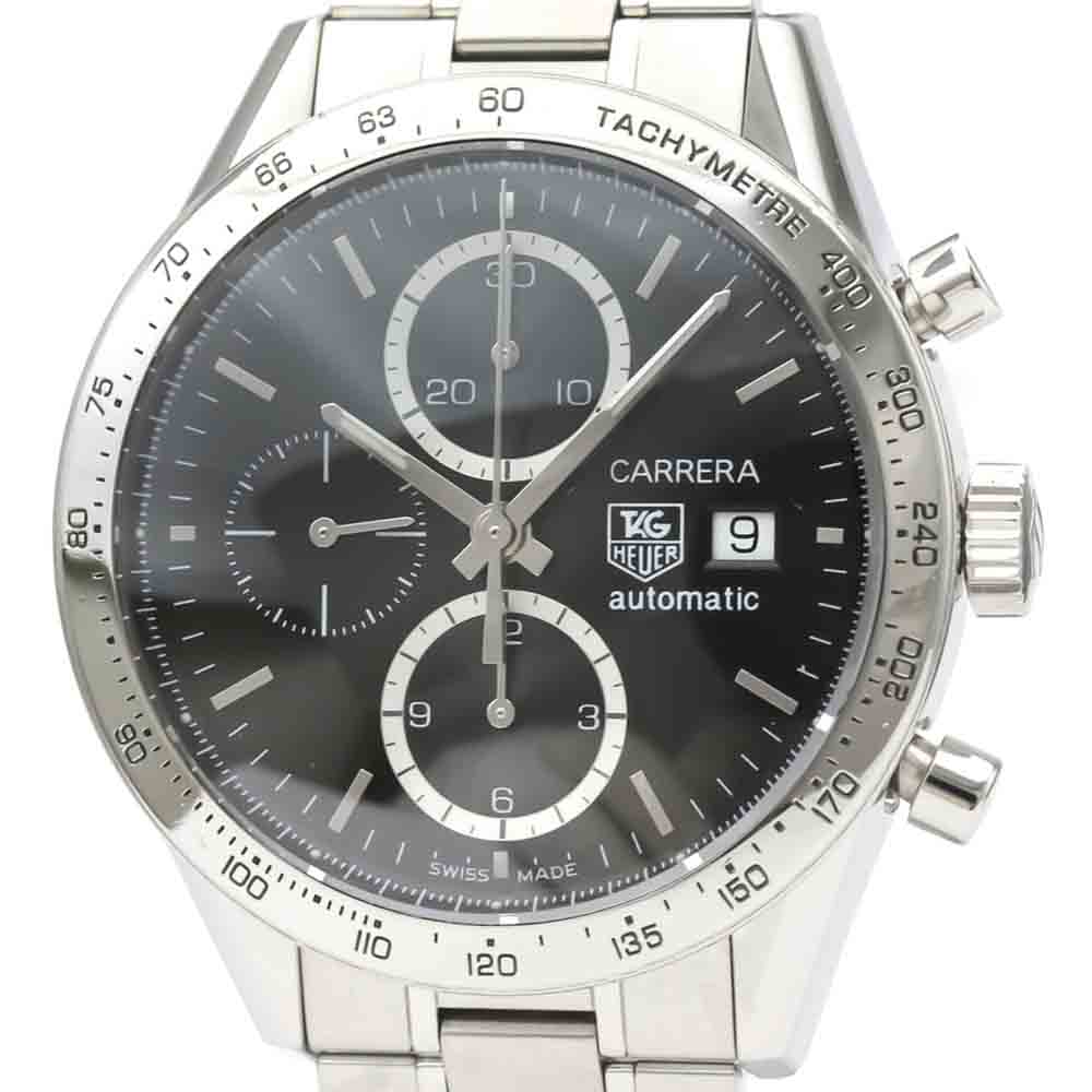 

Tag Heuer Black Stainless Steel Carrera Chronograph Automatic CV2016 Men's Wristwatch 41 MM