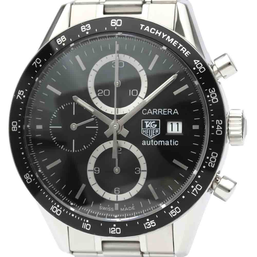 

Tag Heuer Black Stainless Steel Carrera Chronograph Automatic CV2010 Men's Wristwatch 41 MM