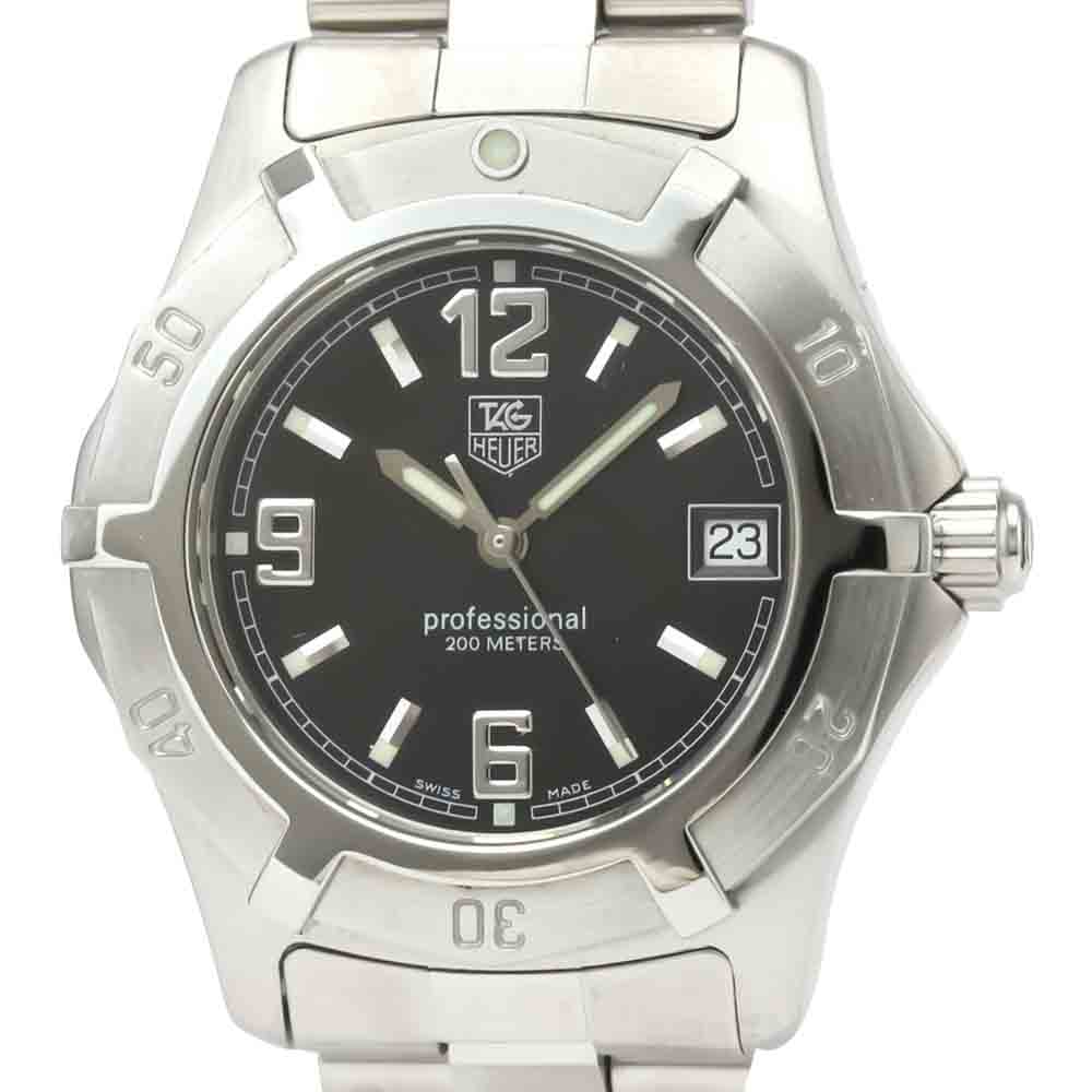 

Tag Heuer Black Stainless Steel Professional 200M Quartz WN1210 Men's Wristwatch 34 MM