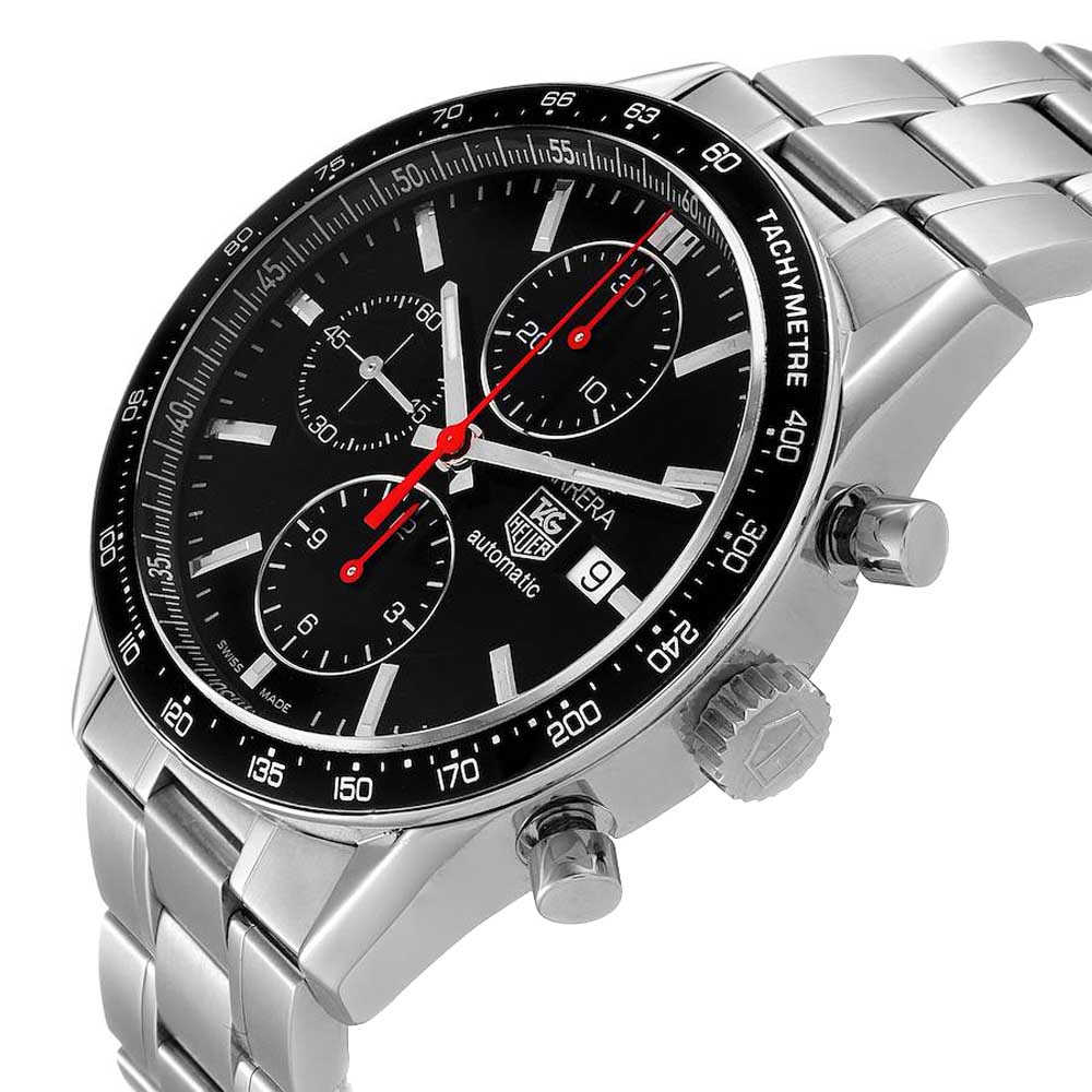 

Tag Heuer Black Stainless Steel Carrera Chronograph CV2014 Men's Wristwatch 41 MM