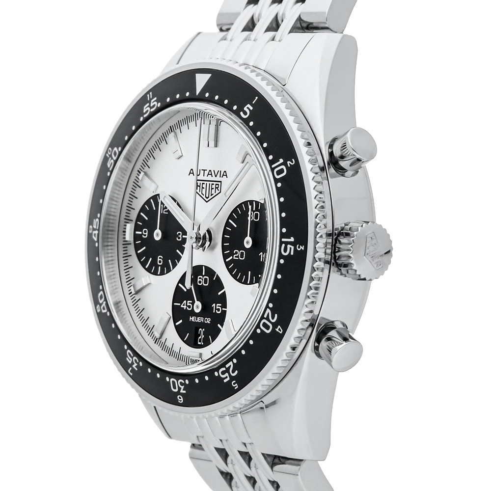 

Tag Heuer Silver Stainless Steel Heuer Heritage "Jack Heauer" Limited Edition CBE2111.BA0687 Men's Wristwatch 42 MM
