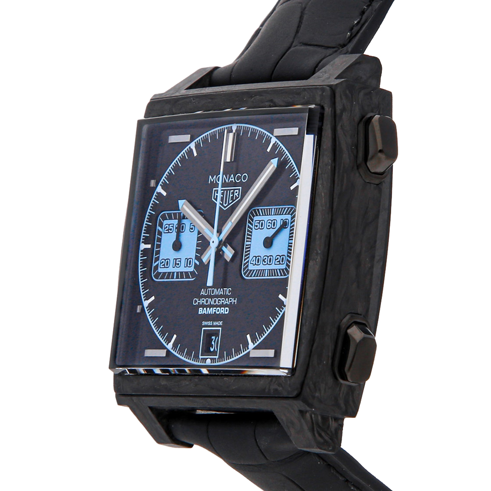 

Tag Heuer Black Carbon Fiber Monaco Bamford Limited Edition CAW2190.FC6437 Men's Wristwatch 39 MM