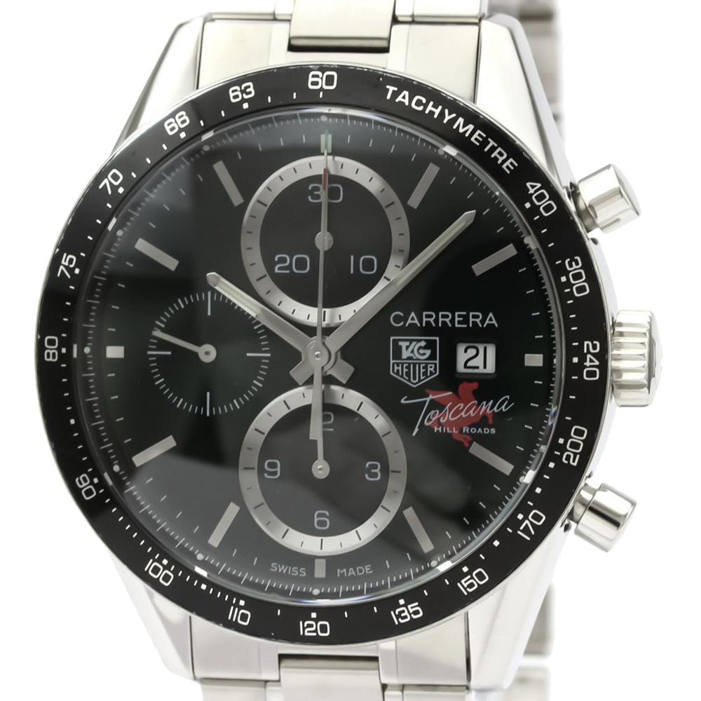 

Tag Heuer Green Stainless Steel Carrera Chronograph Toscana Hill CV201Q Men's Wristwatch 41 MM
