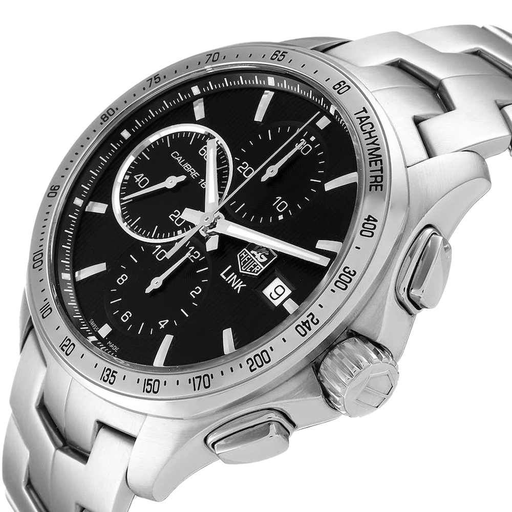 

Tag Heuer Stainless Steel Link CAT2010 Automatic Men's Wristwatch 43 MM, Black