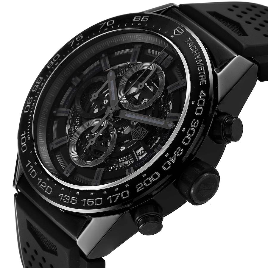 

Tag Heuer Black Ceramic Carrera Chronograph CAR2A90 Men's Wristwatch 45 MM