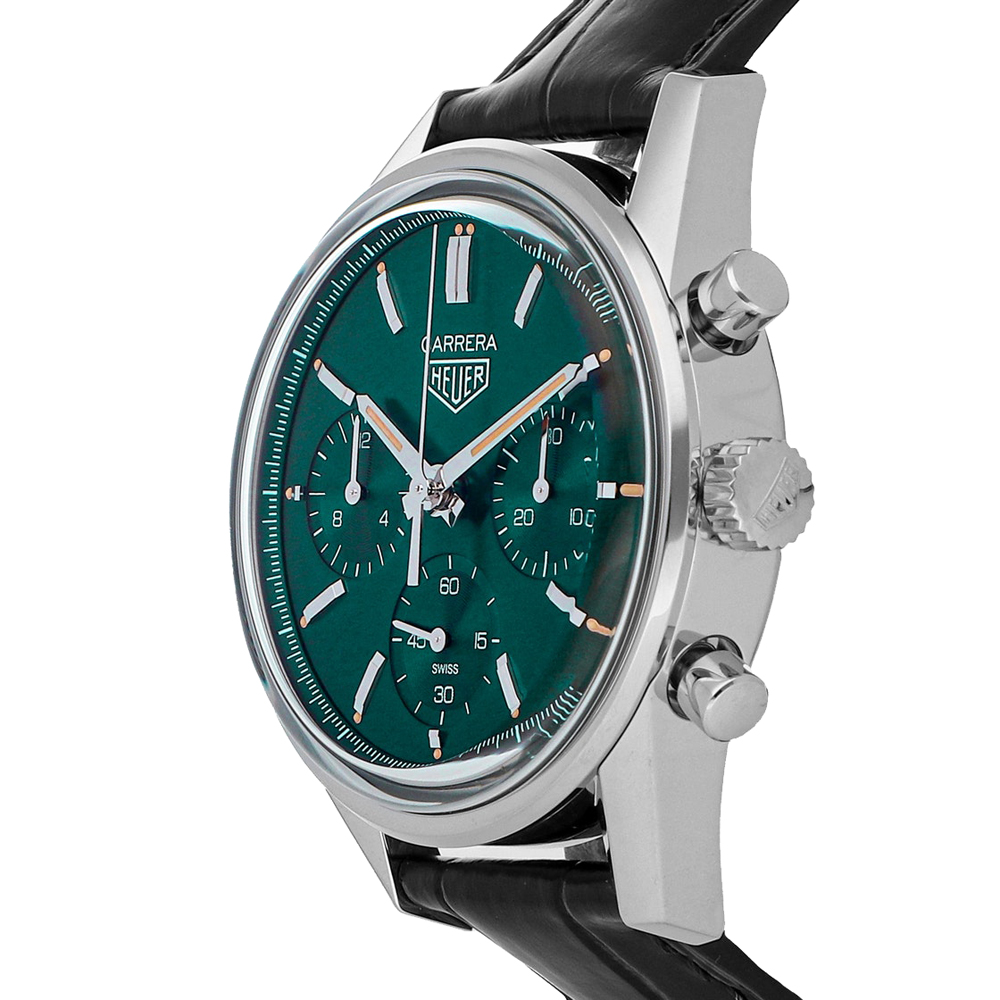 

Tag Heuer Green Stainless Steel Carrera Heuer 02 CBK221F.FC6479 Men's Wristwatch