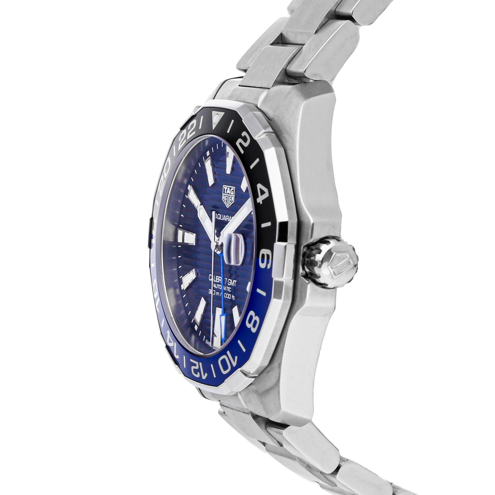 

Tag Heuer Blue Stainless Steel Aquaracer GMT WAY201T.BA0927 Men's Wristwatch